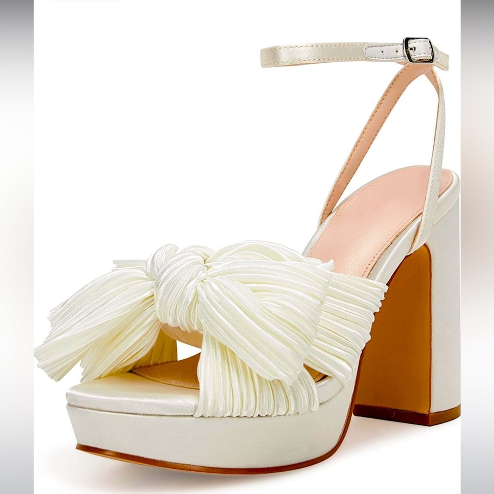 Ivory Platform Heels (Loeffler Randall Dupes)